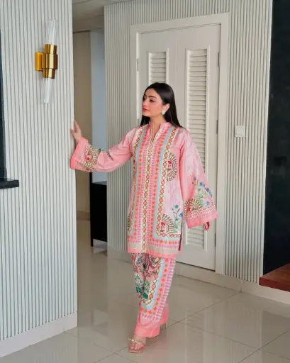 Co-ord Set  Co -ord premium quality Fabric: synthetic (cotton and silk) Body: M=38,L=42 XL=46 Body long 40inch Salower free size long 38/40inch